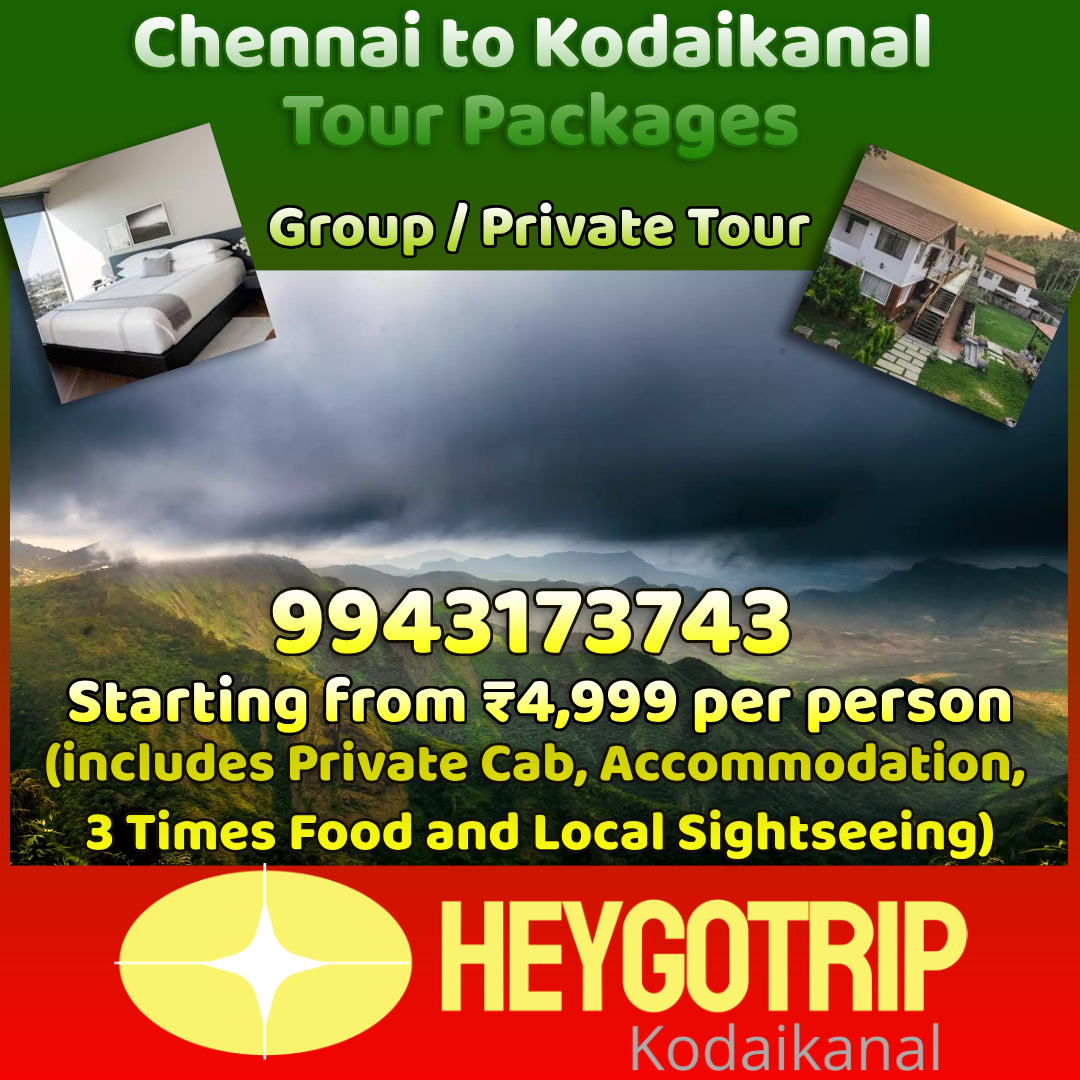 Chennai to Kodaikanal Tour Packages